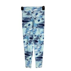 Aerie Blue Brush Print Active Leggings size XS